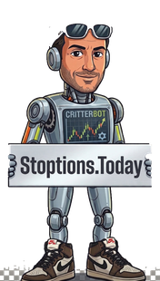 CritterBot — Stoptions.ai mascot